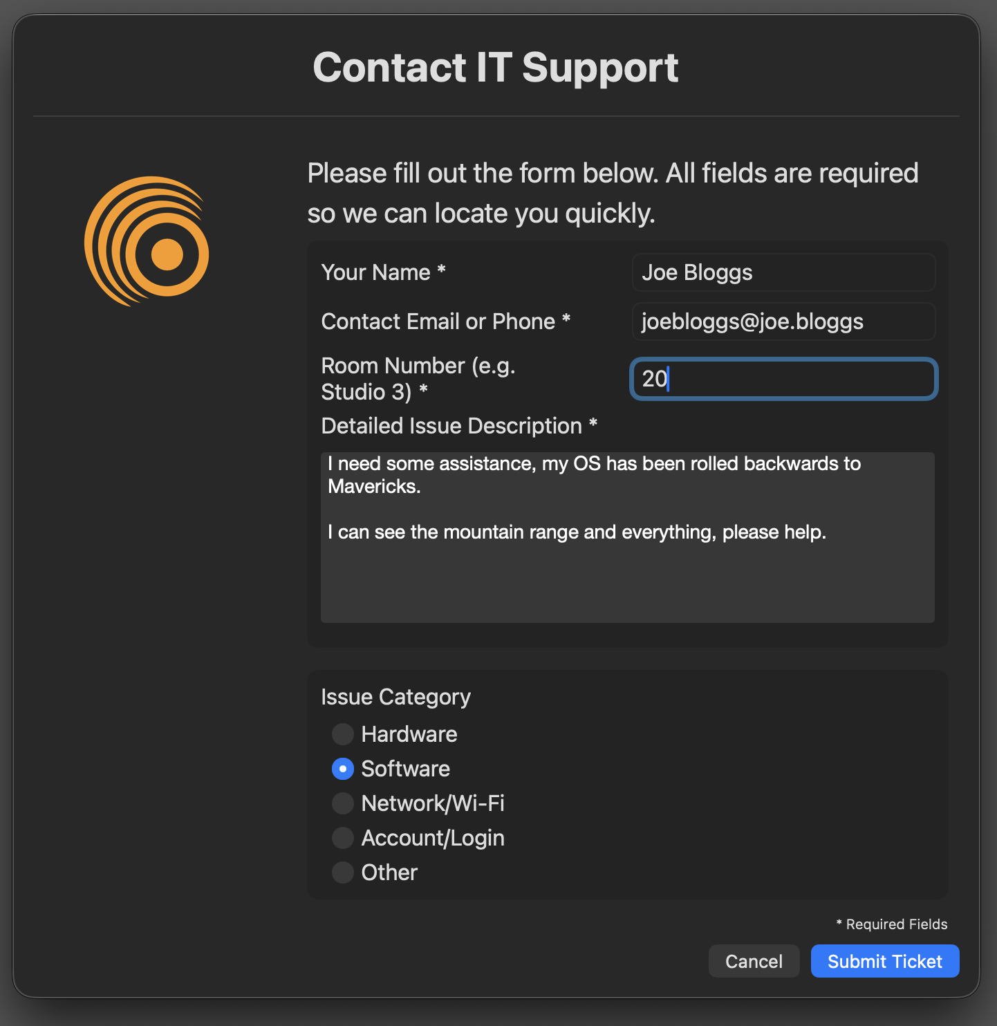 IT Contact Form