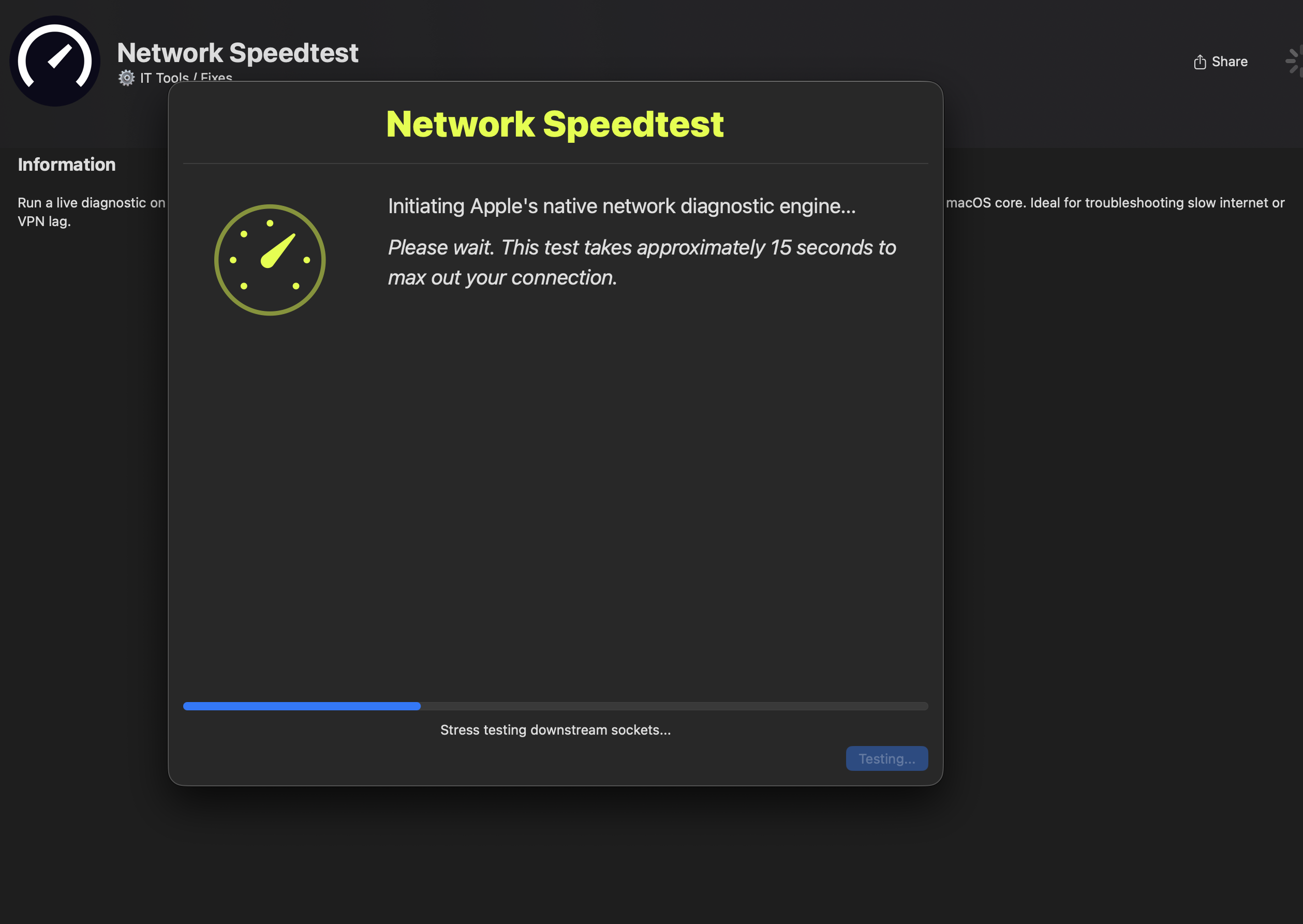 Speedtest Progress