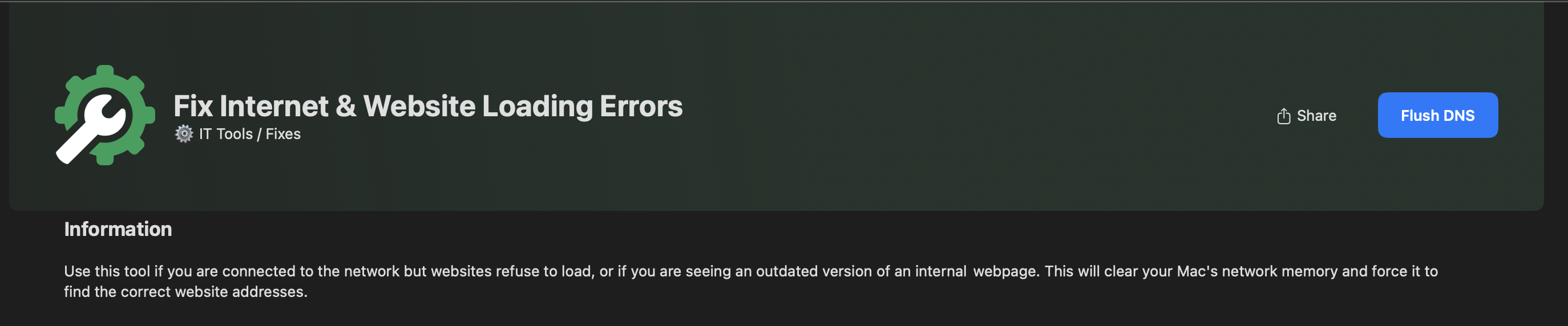 Fix Internet Tool